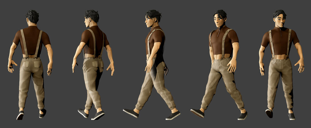 First Character Posed
